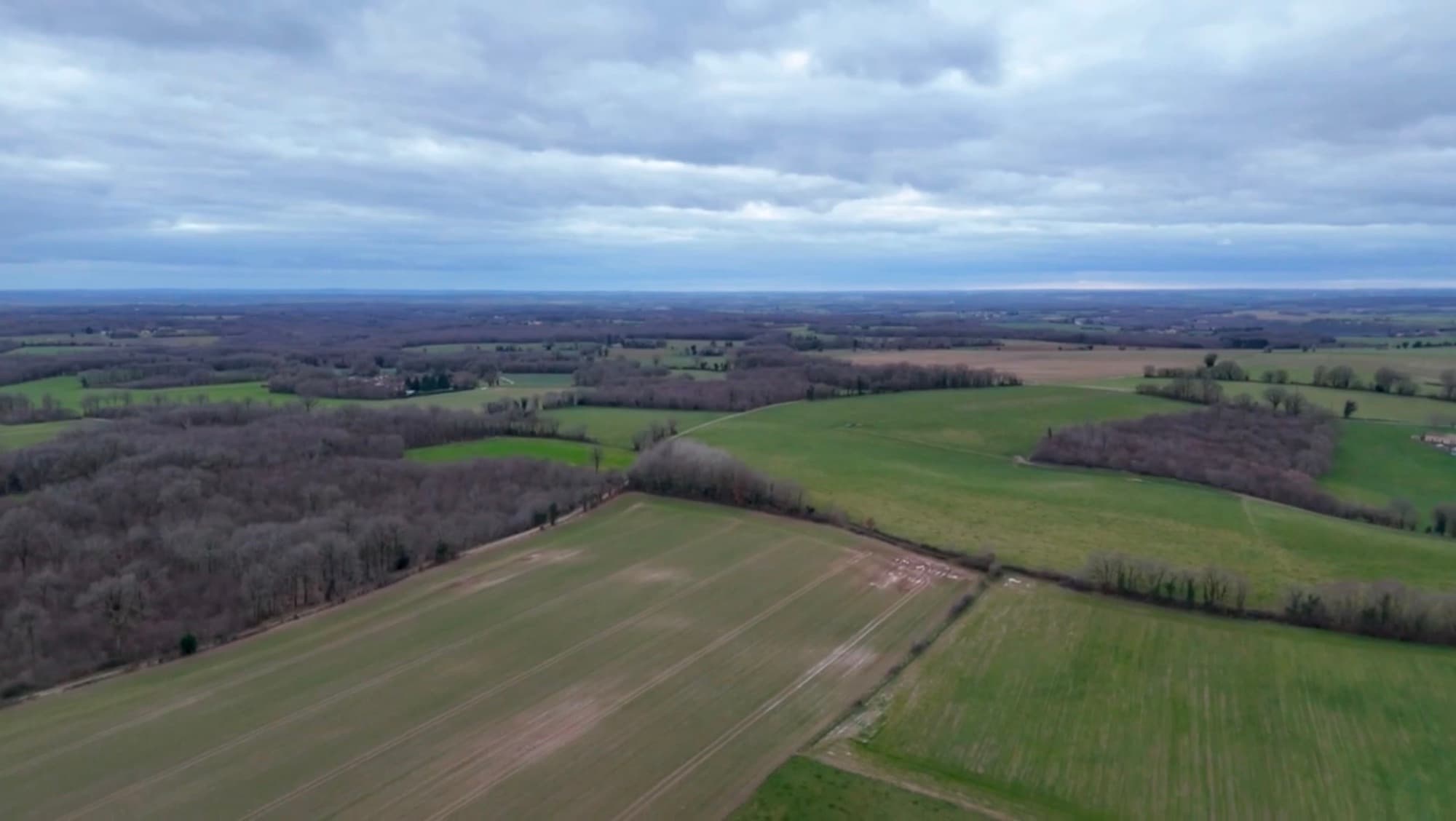 La campagne alentour vue du ciel