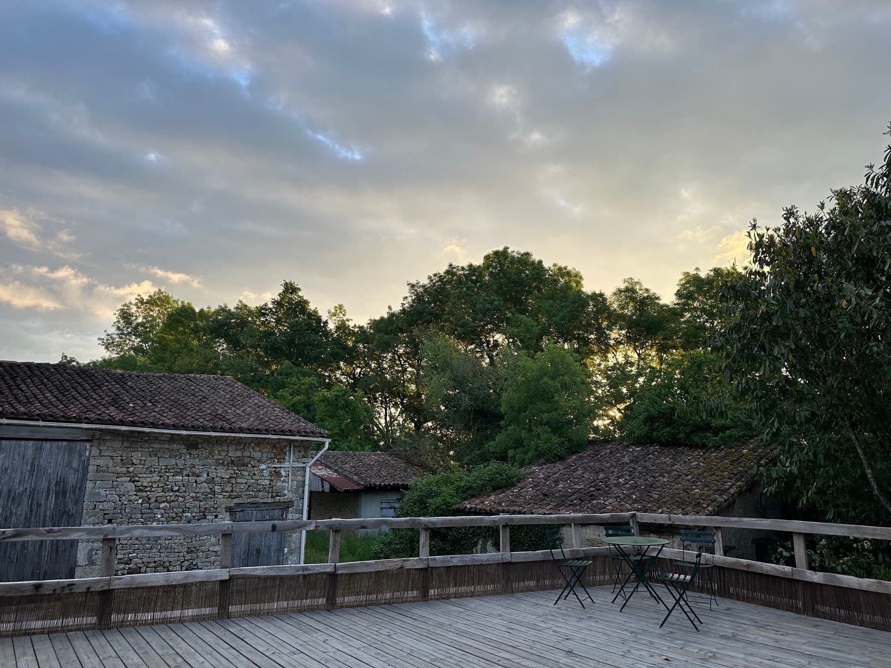 Fin de journée sur la terrasse